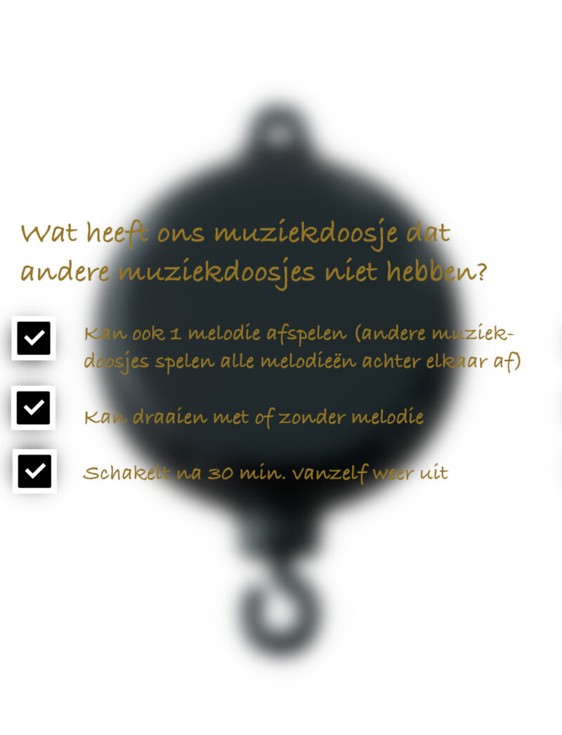 Muziekmobiel Jungle Dieren met boxmobiel houder en muziekdoosje - Afbeelding 10